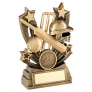 Bronze/Gold Shooting Star Series Cricket Trophy 