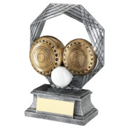Brz/Pew/White Lawn Bowls Octagon Series With Plate 