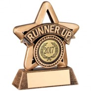 Bronze/Gold Resin 'Runner Up' Mini Star Trophy