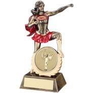 Bronze/Gold/Red Generic Female 'Hero' Trophy 