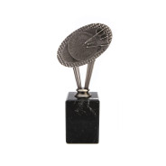 Antique Silver Metal Darts Award on Marble Base
