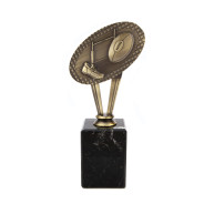 Antique Gold Metal Rugby Award on Marble Base