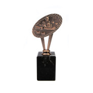 Bronze Metal Karting Award on Marble Base
