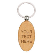 Echo Oval Beechwood Keyring