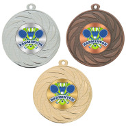 Badminton 50mm Medal