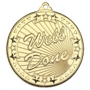 Well Done Tri Star Medal 50mm