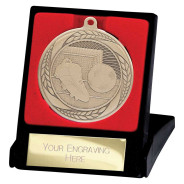 Typhoon Football Medal & Box Silver