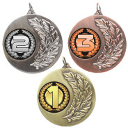 1st, 2nd & 3rd Place Laurel Wreath 50mm Medal