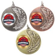 American Football Laurel Wreath 50mm Medal