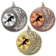 Male Athletics Laurel Wreath 50mm Medal