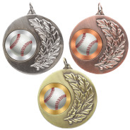 Baseball Laurel Wreath 50mm Medal