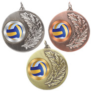 Beach Volleyball Laurel Wreath 50mm Medal