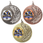 Beach Volleyball Laurel Wreath 50mm Medal