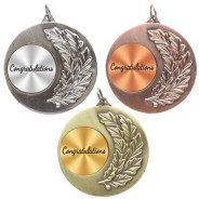 Congratulations Laurel Wreath 50mm Medal