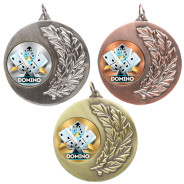 Dominoes Laurel Wreath 50mm Medal
