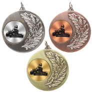 Go Karting Laurel Wreath 50mm Medal