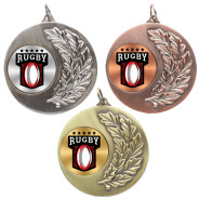 Rugby Laurel Wreath 50mm Medal