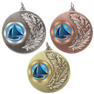 Sailing Laurel Wreath 50mm Medal