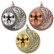 Weightlifting Laurel Wreath 50mm Medal