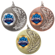 Water Polo Laurel Wreath 50mm Medal