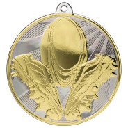 Premiership Rugby Boot & Ball Medal Gold & Silver