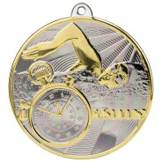 Premiership Swimming Medal Gold & Silver