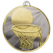 Premiership Netball Medal Gold & Silver
