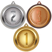 1st, 2nd & 3rd Place 60mm Medal