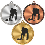 Curling 60mm Medal