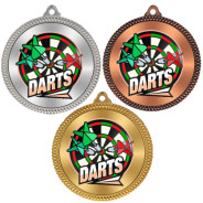 Darts 60mm Medal