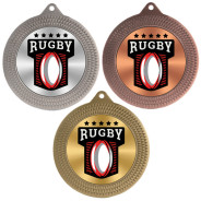 Rugby 70mm Medal