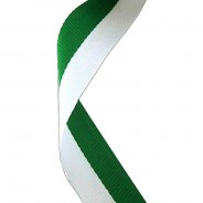 Green and White Ribbon