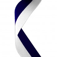 Navy Blue and White Ribbon