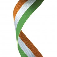 Green, White and Orange Ribbon