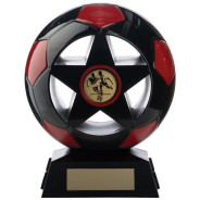 Two Tone Football Ball and Star in Black and Red?