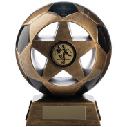 Two Tone Football Ball and Star Ant Gold and Black