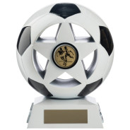 Two Tone Football Ball and Star in White and Black