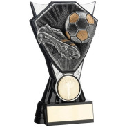 Two Tone Stand in Silver and Black with Football Trim