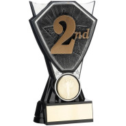 Two Tone Stand 2nd Place Silver and Black
