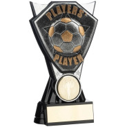 Two Tone Stand Silver and Black Football Players Player 