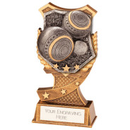 Bowls Trophies Millennium Lawn Bowls Glass Trophy 5 sizes FREE Engraving 