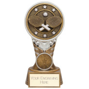 Ikon Tower Table Tennis Award Antique Silver & Gold 