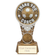 Ikon Tower Thank you Coach Award Antique Silver & Gold 