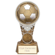 Ikon Tower Football Award Antique Silver & Gold 