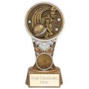 Ikon Tower Cricket Bowler Award Antique Silver & Gold 