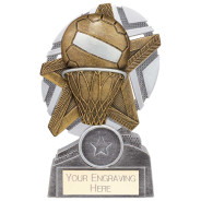 The Stars Netball Plaque Award Silver & Gold 