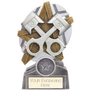 The Stars Motorsport Piston Plaque Award Silver & Gold 