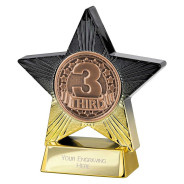 Superstar 3rd Place Award Black & Gold