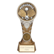 Ikon Tower Pickleball Award Antique Silver & Gold