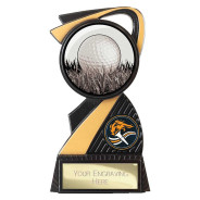 Mania Tower Golf Award Carbon Black & Gold